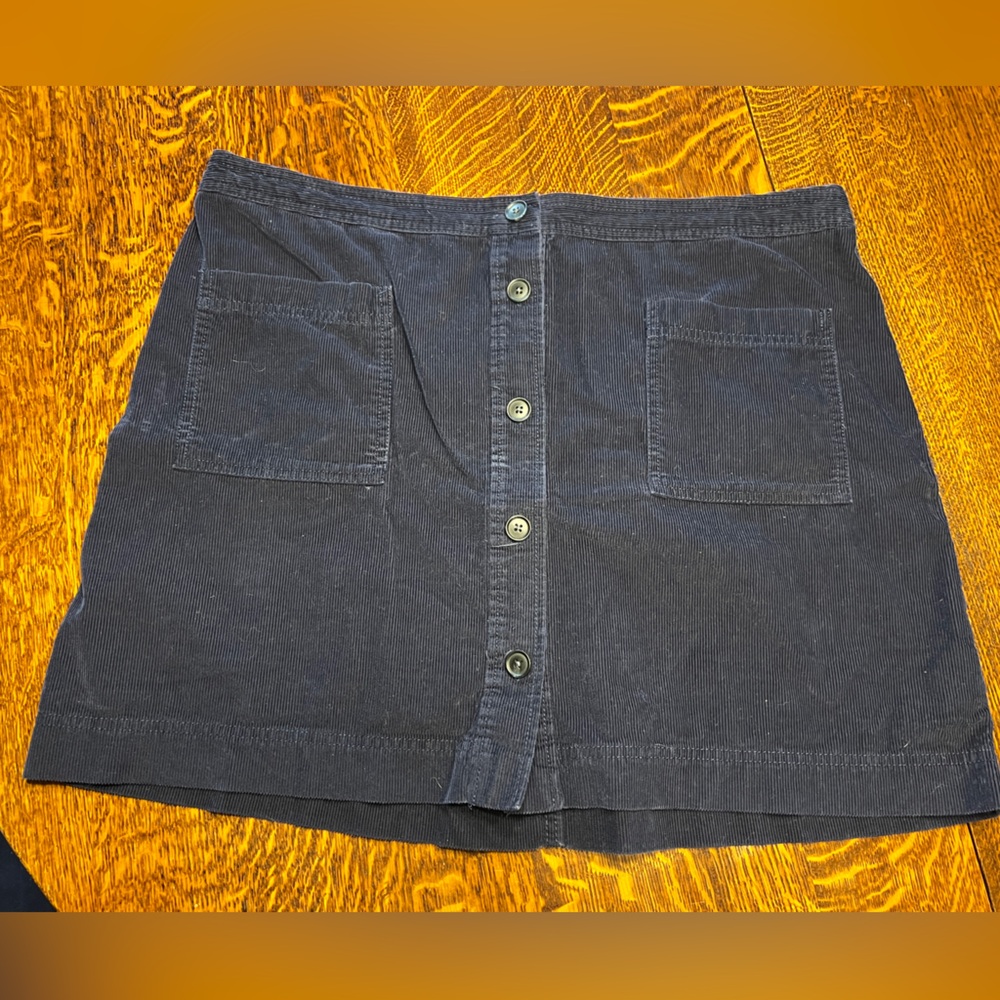 Gap Navy Corduroy Mini Skirt Women's Size XL EUC
